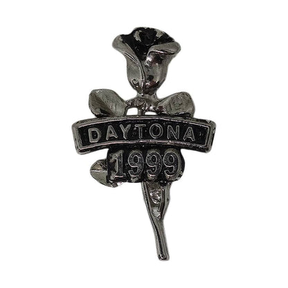 DAYTONA 1999 バイカー ピンズ 薔薇 デイトナ 留め具付き