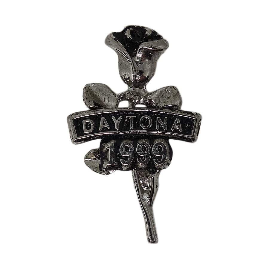 DAYTONA 1999 バイカー ピンズ 薔薇 デイトナ 留め具付き
