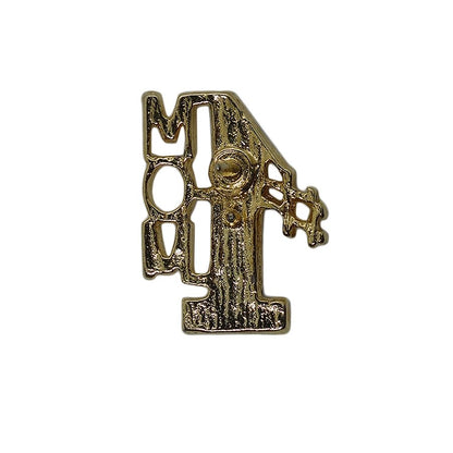 #1 MOM ピンズ 金色　数字 留め具付き
