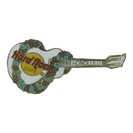 ブローチ ピン Hard Rock CAFE ハードロックカフェ  ホノルル 花　ギター