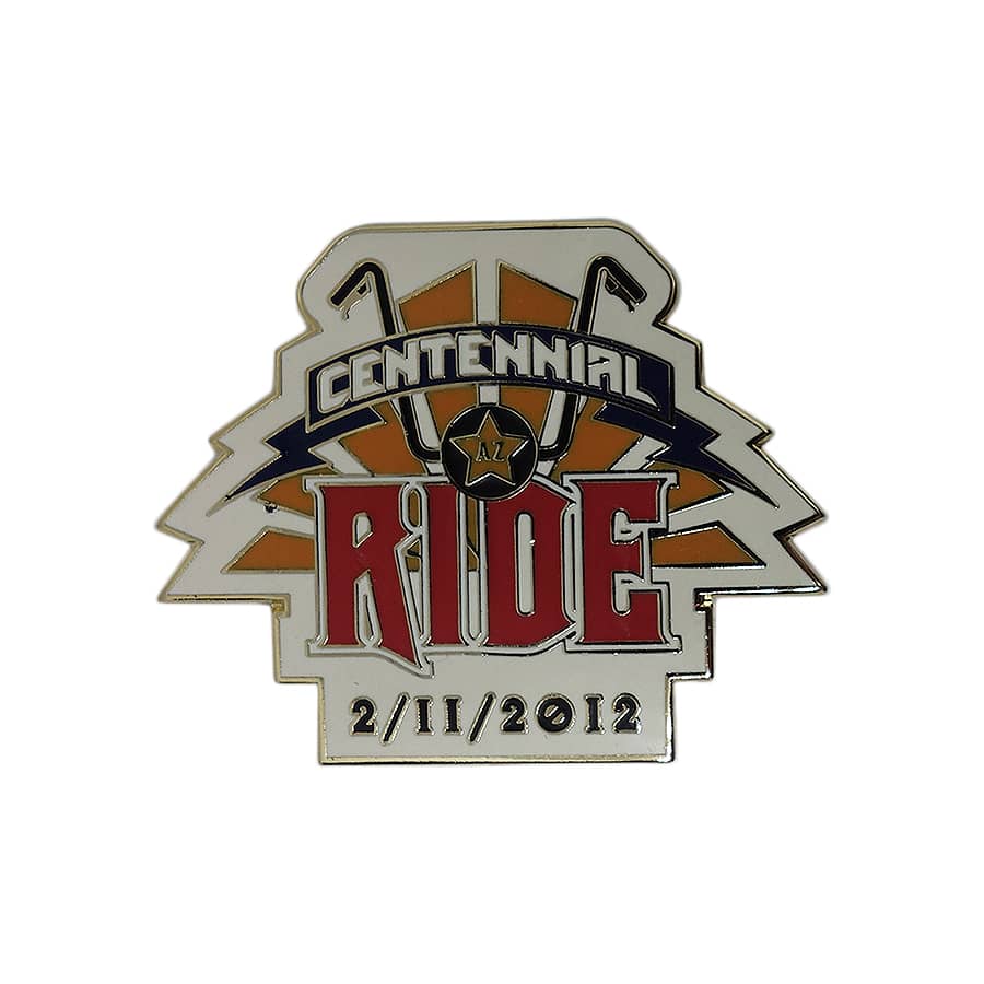 ARIZONA CENTENNIAL RIDE 2012 バイカー ピンズ 留め具付き