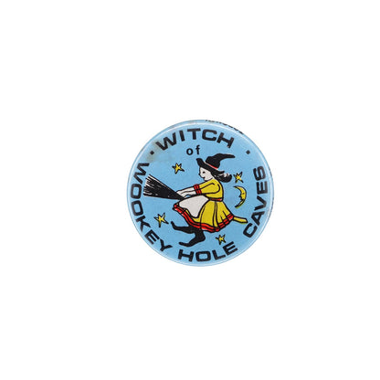 WITCH of WOOKEY HOLE CAVES ウーキー・ホールの魔女 缶バッジ バッチ