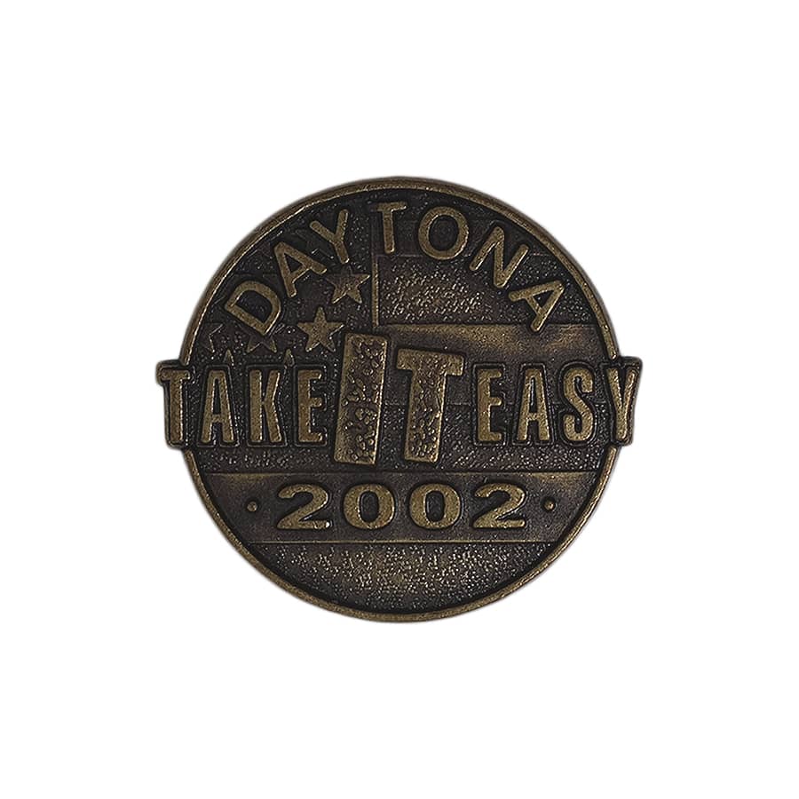 DAYTONA 2002 バイカー ピンズ TAKE IT EASY デイトナ 留め具付き