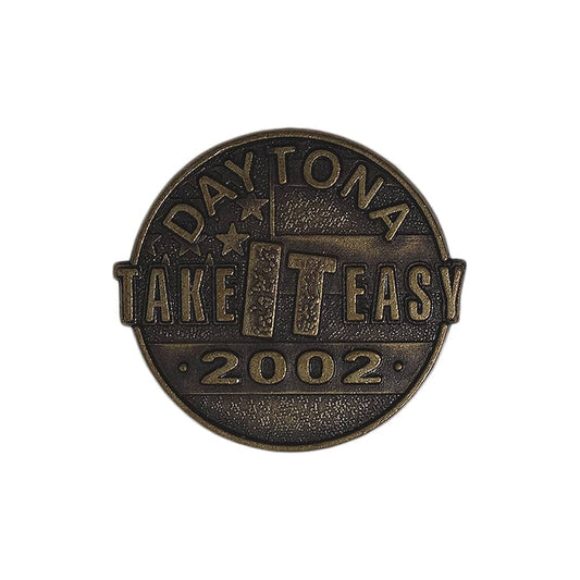 DAYTONA 2002 バイカー ピンズ TAKE IT EASY デイトナ 留め具付き