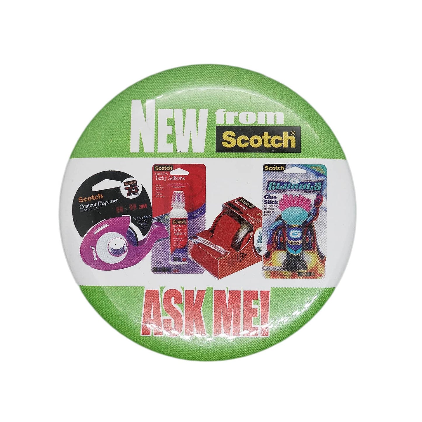 NEW from Scotch スコッチ 缶バッジ バッチ ASK ME!
