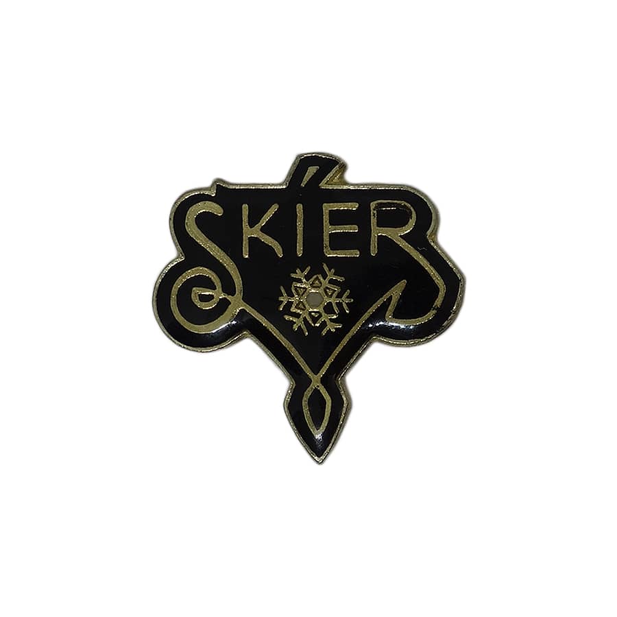 SKIER ピンズ 雪の結晶 留め具付き