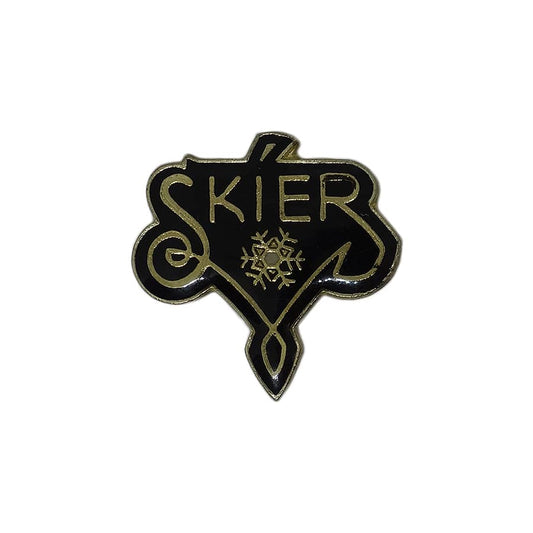 SKIER ピンズ 雪の結晶 留め具付き