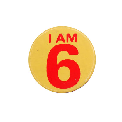 I AM 6 缶バッジ バッチ 6歳 誕生日