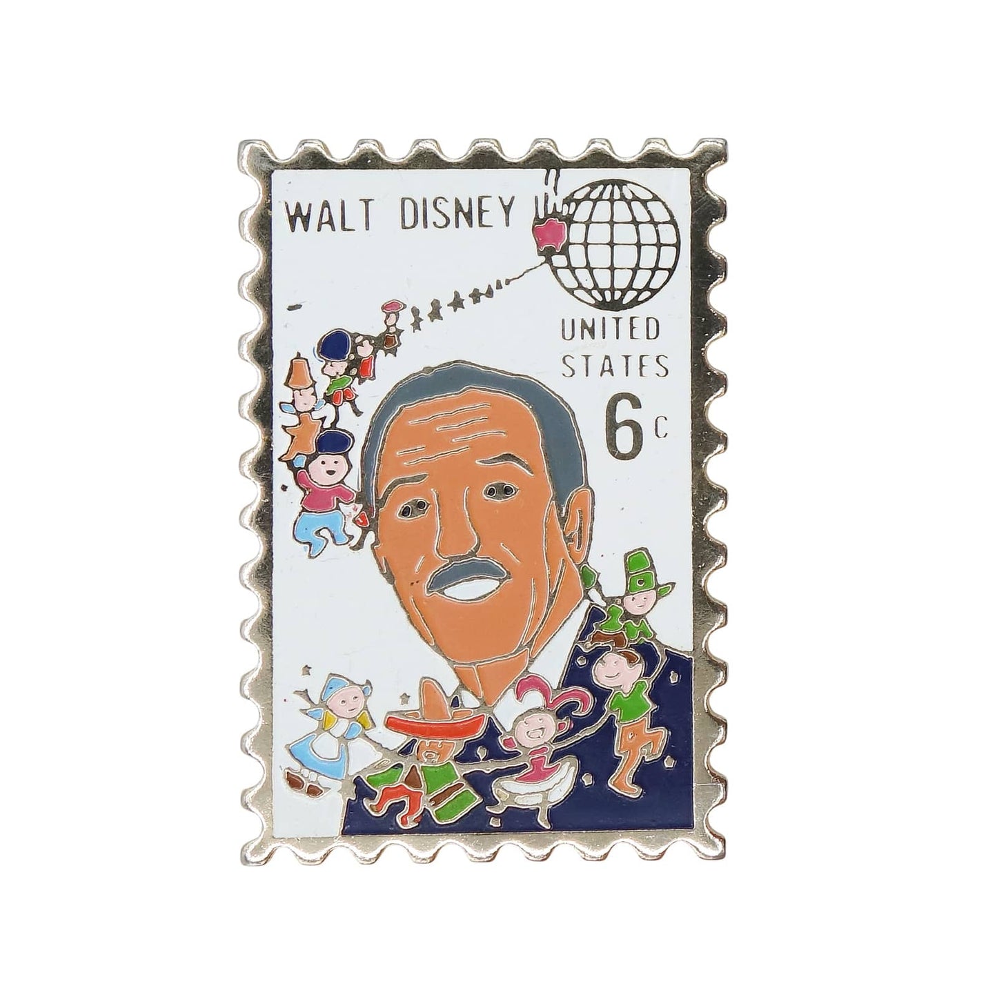 WALT DISNEY ウォルト・ディズニー USA 6c 切手型 ピンズ