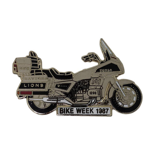 SOUTH DAYTONA LIONS バイカー ピンズ BIKE WEEK 1987 留め具付き