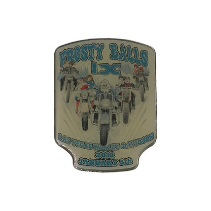 FROSTY BALLS POKER RUN 2011 バイカー ピンズ 留め具付き