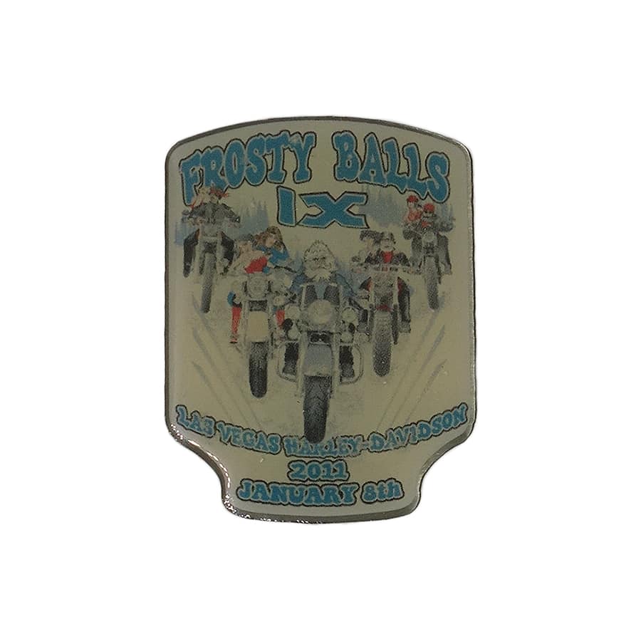 FROSTY BALLS POKER RUN 2011 バイカー ピンズ 留め具付き