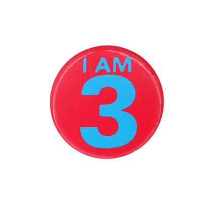 I AM 3 缶バッジ バッチ 3歳 誕生日