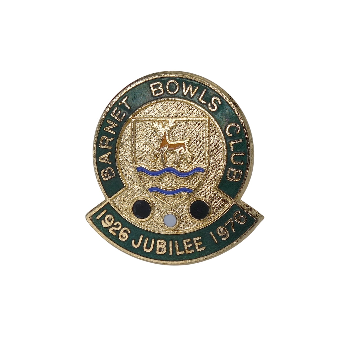 BARNET BOWLS CLUB ピンバッジ バッチ 英国 ローンボウルズクラブ