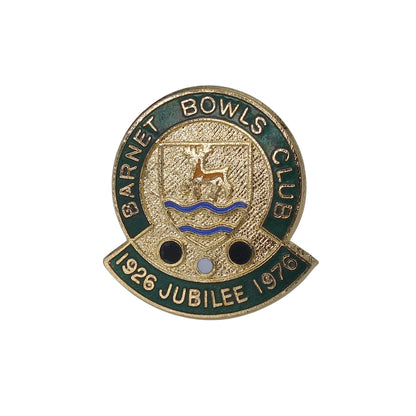 BARNET BOWLS CLUB ピンバッジ バッチ 英国 ローンボウルズクラブ