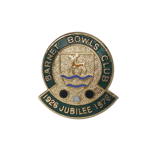 BARNET BOWLS CLUB ピンバッジ バッチ 英国 ローンボウルズクラブ