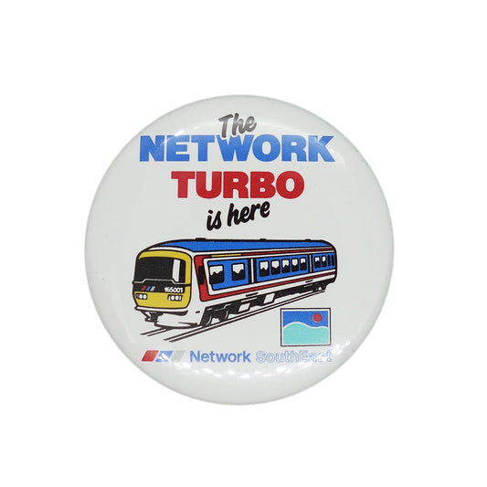 The NET WORK TURBO is here 列車 缶バッジ バッチ