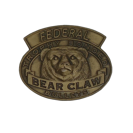 ピンズ 弾丸 銃弾 Trophy Bonded BearClaw くま ロゴ 留め具付き