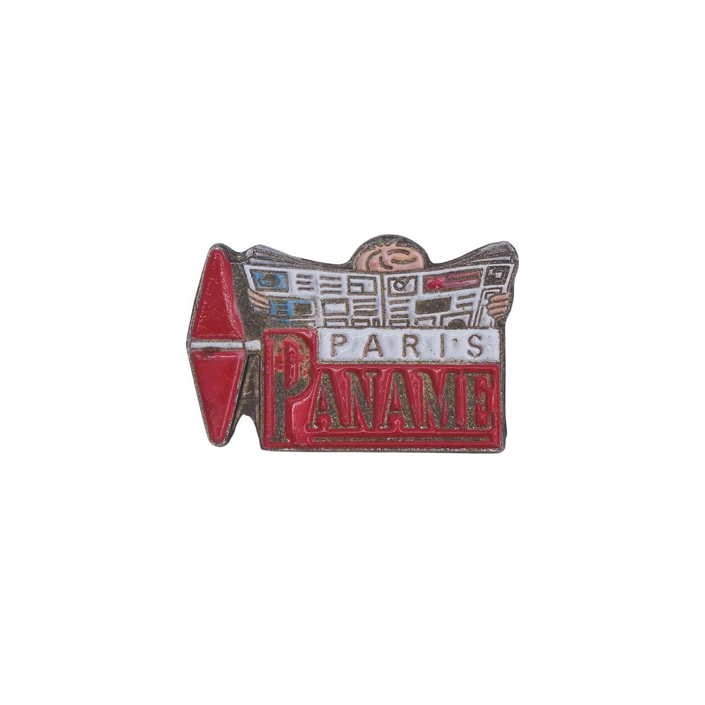PARIS PANAME 新聞を読む人 ピンズ