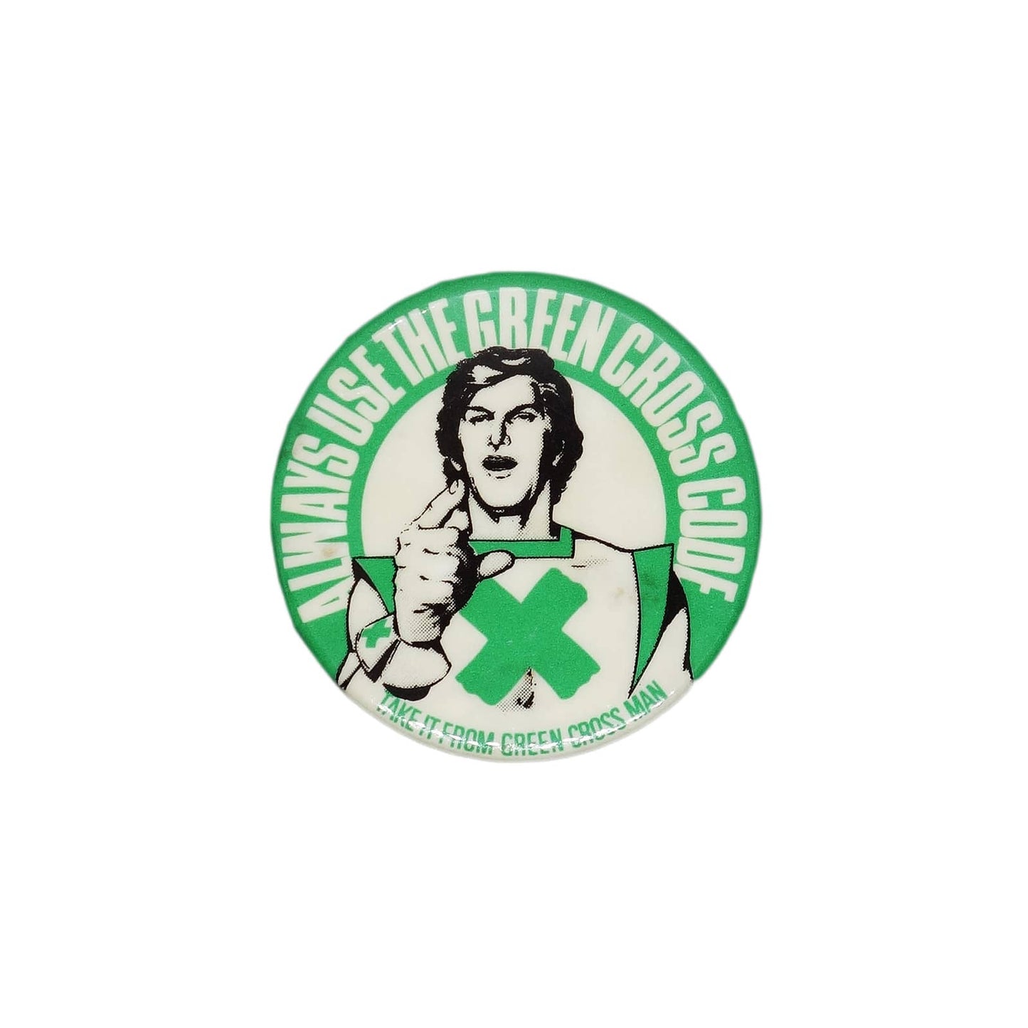 GREEN CROSS MAN 缶バッジ バッチ