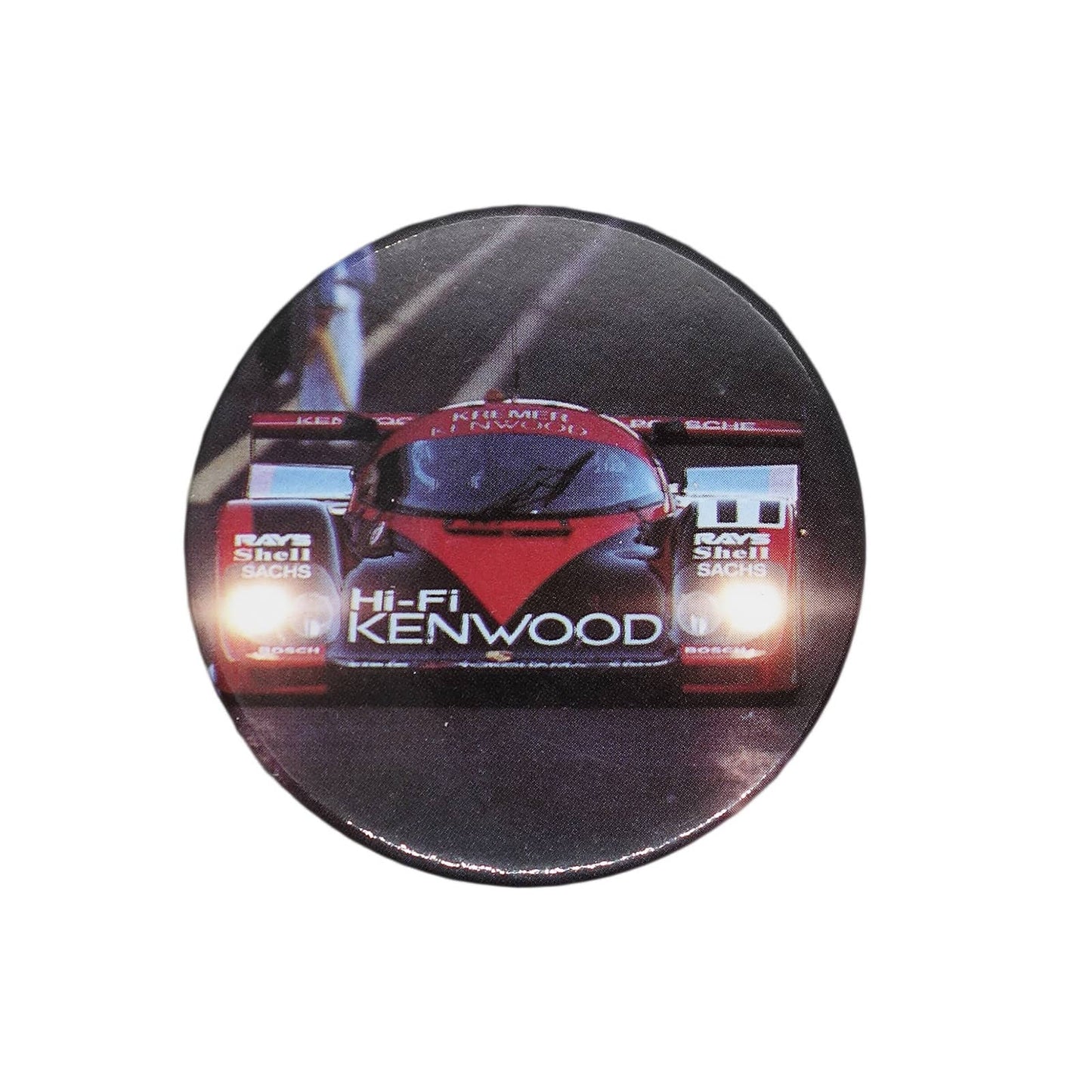 ポルシェ962C レーシングカー 缶バッジ バッチ KENWOOD ル・マン24