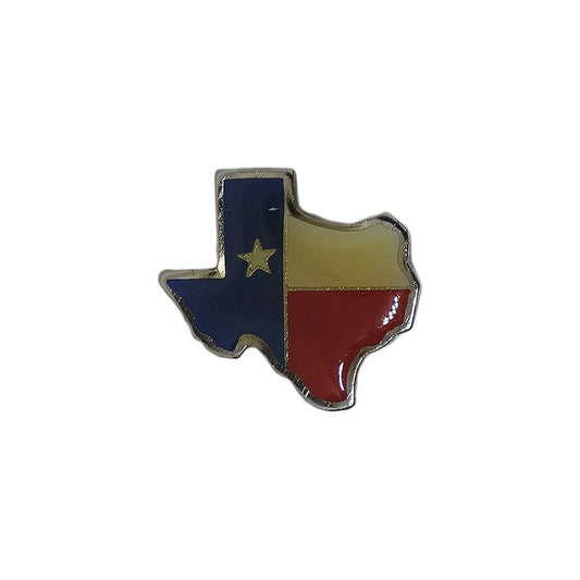 TEXAS ピンズ テキサス州 地図型 留め具付き