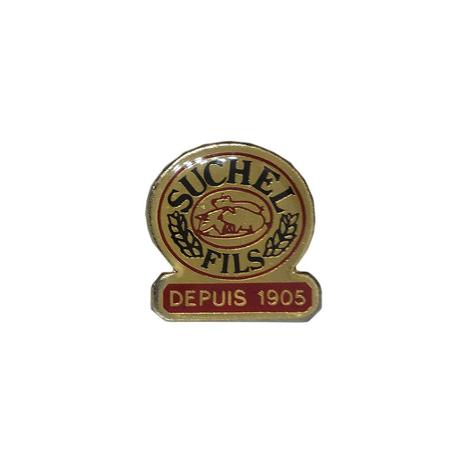 SUCHEL FILS 豚 ピンズ ハム 留め具付き ピンバッジ