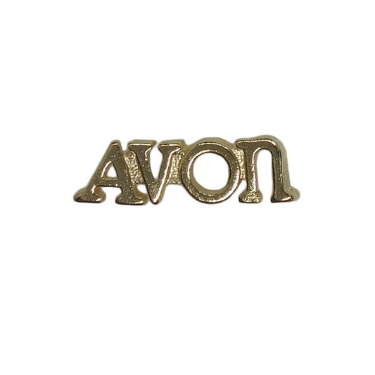 AVON ピンズ エイボン ロゴ 金色 留め具付き