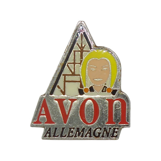 AVON ピンズ Allemagne エイボン 女の人 ドイツ 木組みの家 レトロ