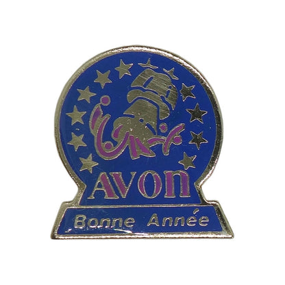 AVON ピンズ エイボン Bonne Annee 新年 留め具付き レトロ ピンバッジ