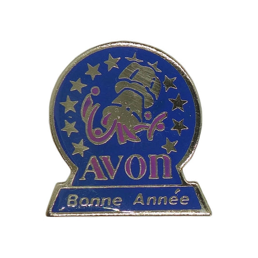 AVON ピンズ エイボン Bonne Annee 新年 留め具付き レトロ ピンバッジ