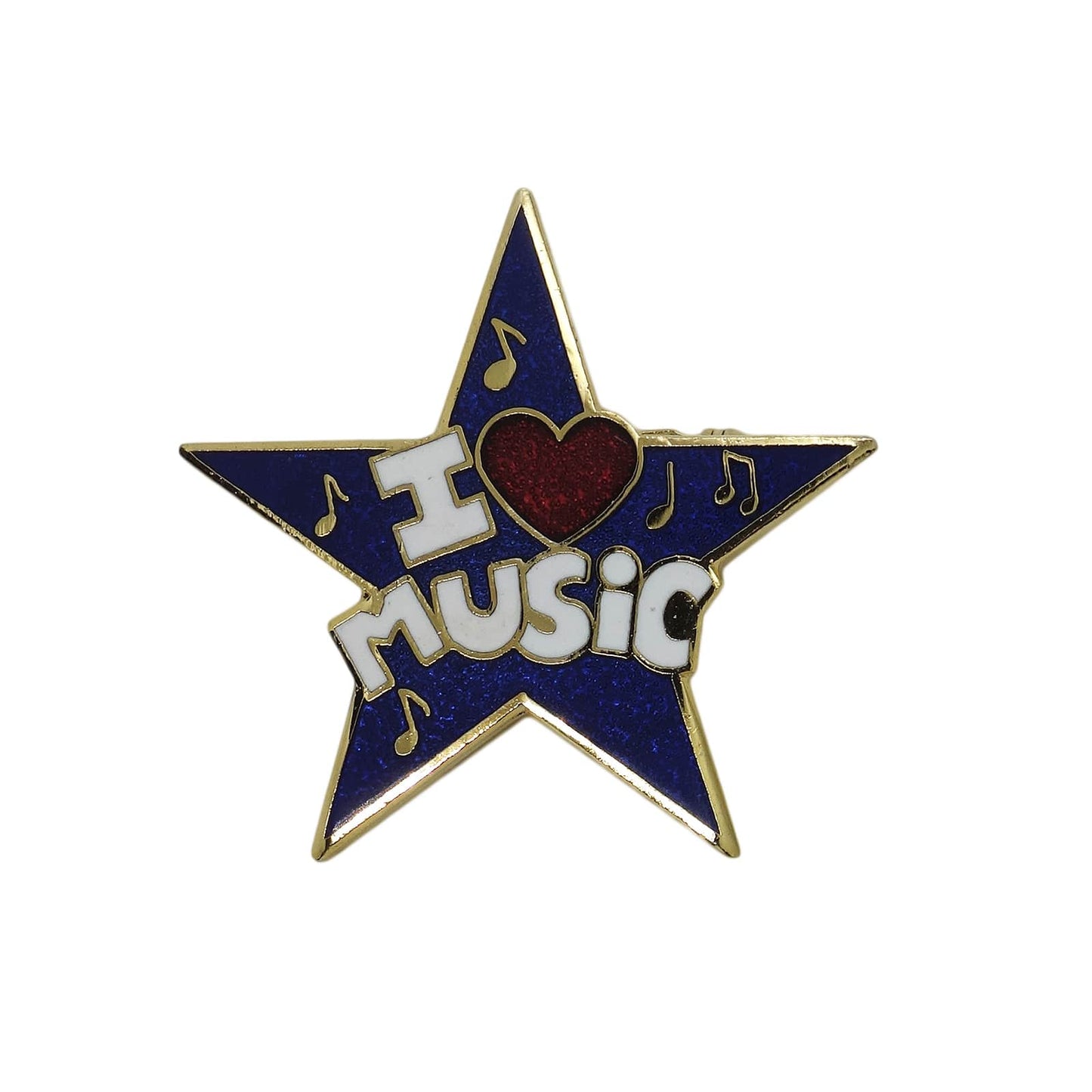 I LOVE MUSIC ピンバッジ ブローチ