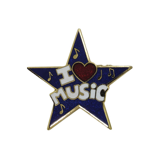 I LOVE MUSIC ピンバッジ ブローチ