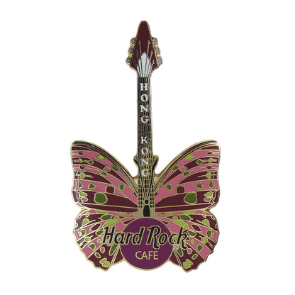 Hard Rock CAFE バタフライギター ピンズ ハードロックカフェ 留め具付き