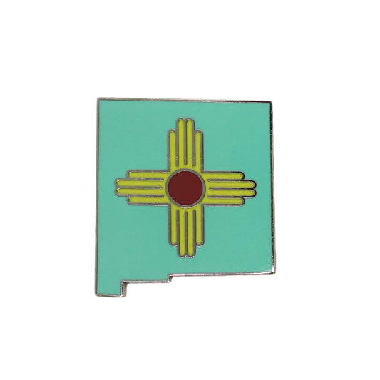 NEW MEXICO 地図型 ピンズ ニューメキシコ州 留め具付き