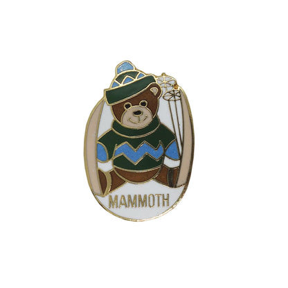 MAMMOTH マンモス マウンテン スキー場 テディベア ピンバッジ ブローチ
