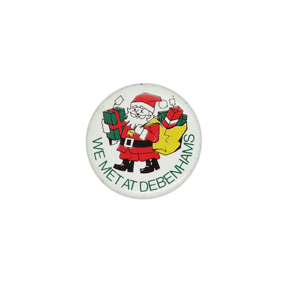 サンタクロース WE MET AT DEBENHAMS 缶バッジ バッチ