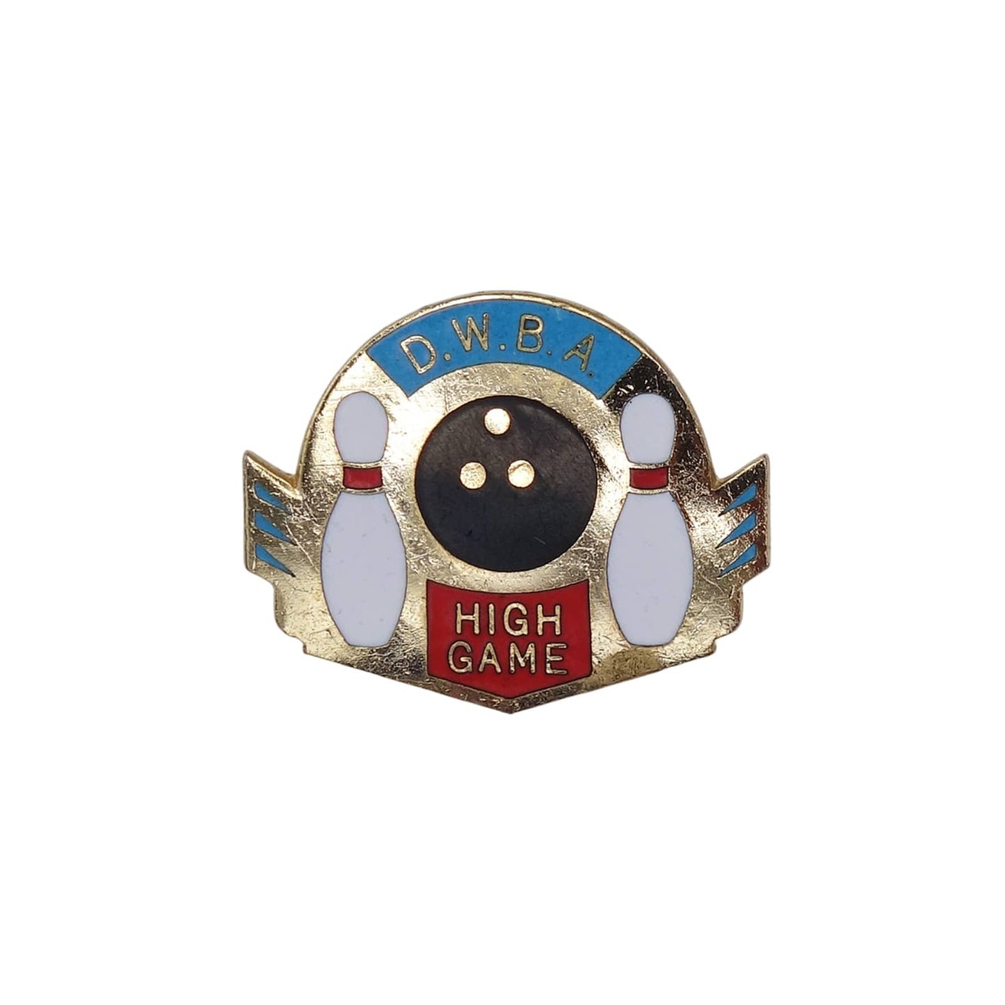 D.W.B.A. ボウリング ピンバッジ ブローチ HIGH GAME