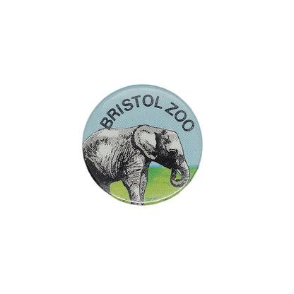 BRISTOL ZOO 象 缶バッジ バッチ ブリストル動物園