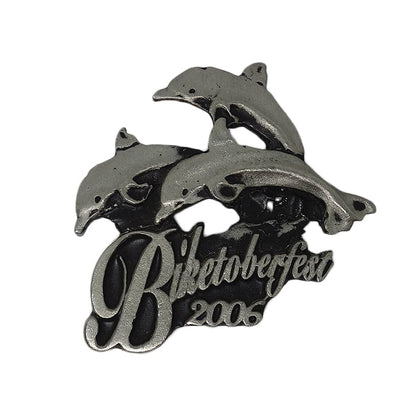 Biketoberfest 2006 バイカー ピンズ 3頭のイルカ 留め具付き