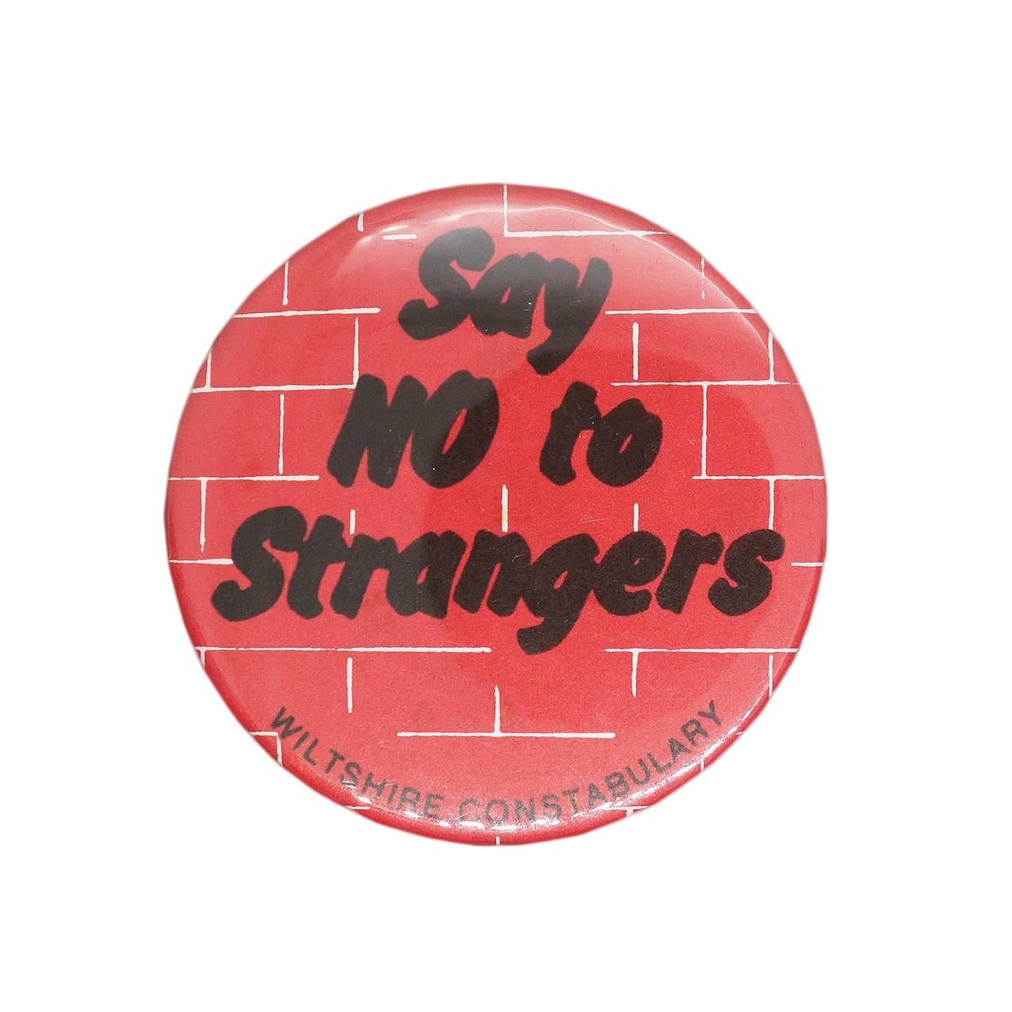 Say no to Strangers 缶バッジ バッチ ウィルトシャー警察