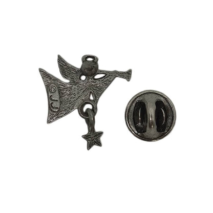 JJ ラッパを吹くエンジェル スター ピンズ 天使 JONETTE JEWELRY 留め具付き