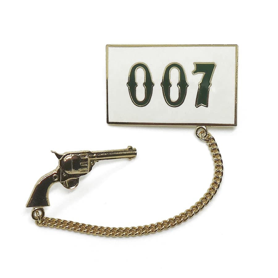 映画 007 ピンズ 銃 シリアルナンバー入り ピンバッジ