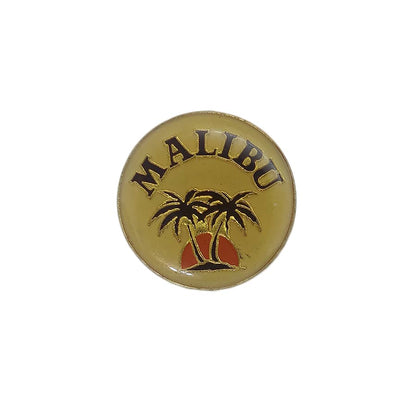 MALIBU リキュール ピンズ お酒 マリブ 留め具付き レトロ ピンバッジ
