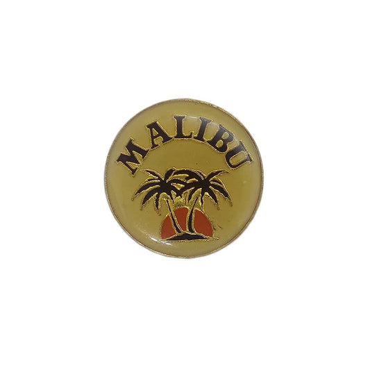 MALIBU リキュール ピンズ お酒 マリブ 留め具付き レトロ ピンバッジ