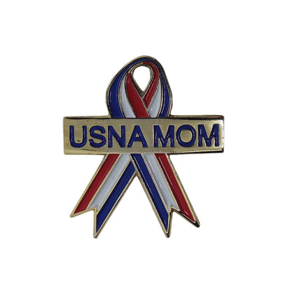 USNA MOM ピンズ トリコロールリボン 留め具付き
