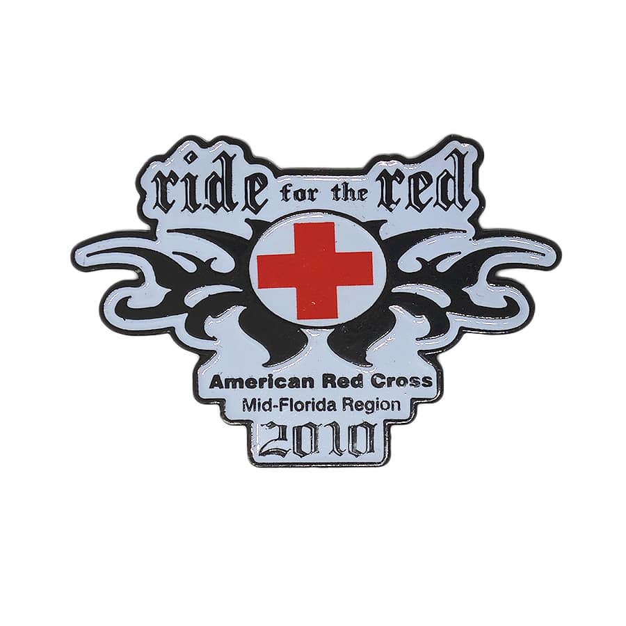 ride for the red ピンズ American Red Cross 赤十字 留め具付き