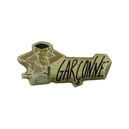 ピンズ フランス・フレグランス銘柄 Eau Jeune GARCONNE ロゴ 留め具付き レトロ