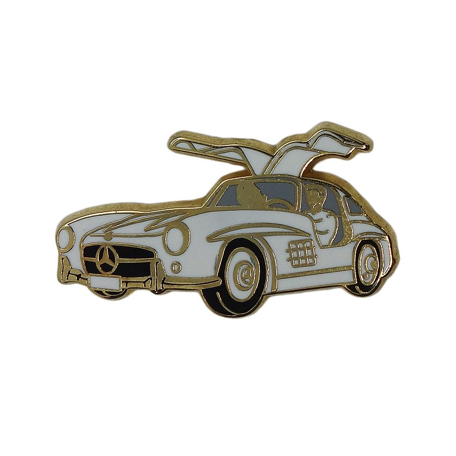 Benz 自動車 ピンズ 白 ベンツ Arthus Bertrand