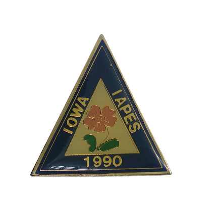 IOWA IAPES 1990 ピンズ 花 留め具付き